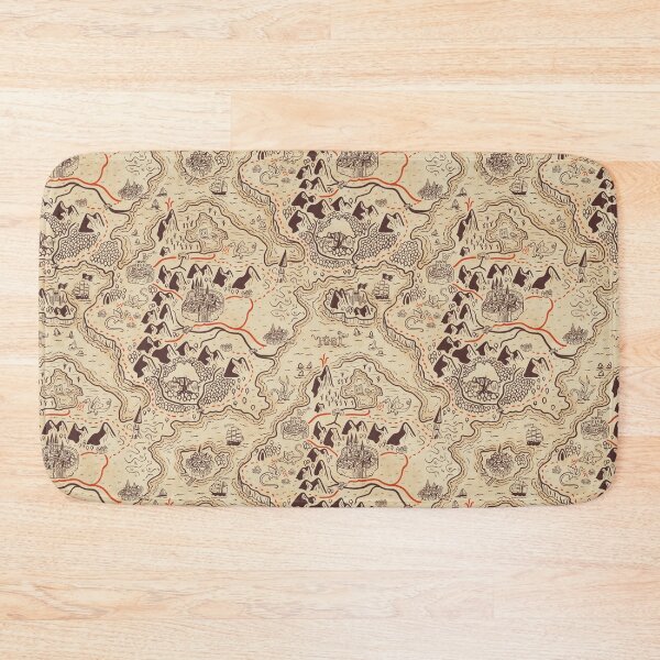 Item preview, Fantasy Map Pattern on Parchment designed and sold by lurepeating.