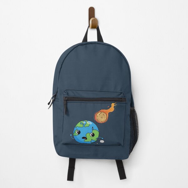 Item preview, Cute planet earth running from a meteor asteroid designed and sold by Donutlovers.
