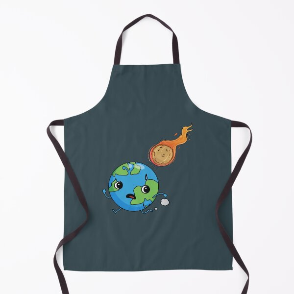 Item preview, Cute planet earth running from a meteor asteroid designed and sold by Donutlovers.
