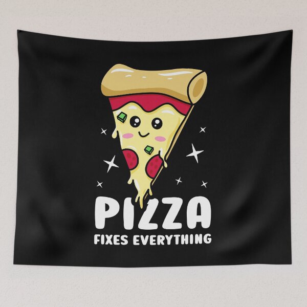 Item preview, Pizza Fixes Everything Funny Pizza Lover Kawaii designed and sold by Designer-Girl.