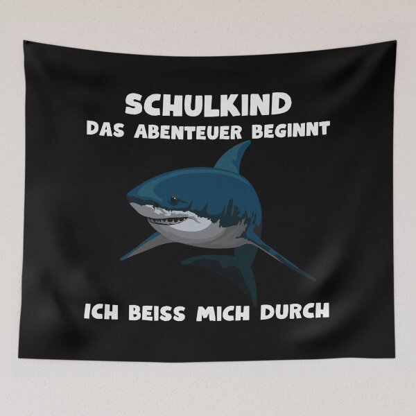 Item preview, School enrollment shark 1st class first grader saying school beginners designed and sold by Kentala.