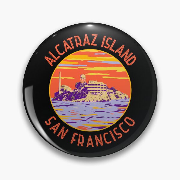 Item preview, Alcatraz Island San Francisco Distressed Circle designed and sold by KrisSidDesigns.