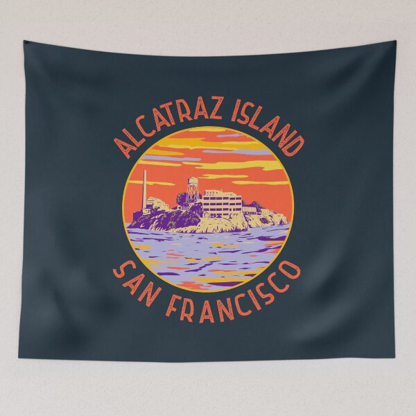 Item preview, Alcatraz Island San Francisco Distressed Circle designed and sold by KrisSidDesigns.