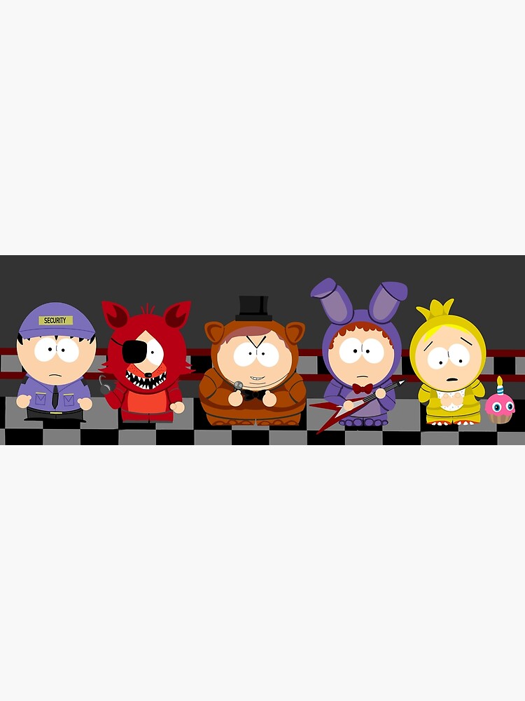 Impression photo for Sale avec l'œuvre « Gang de South Park x fnaf » de  l'artiste SouthParkArt