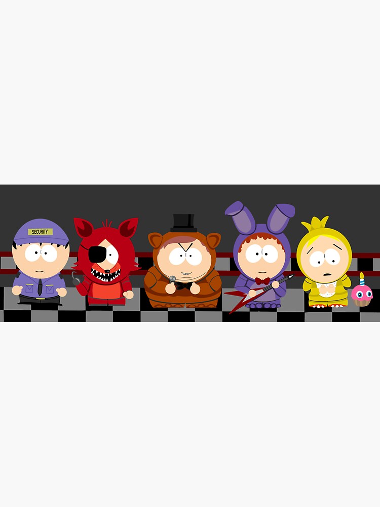 South Park gang x fnaf Sticker for Sale by SouthParkArt