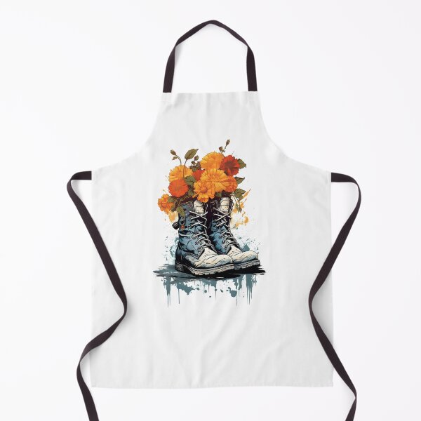 Item preview, Military boots with flowers, peace symbol designed and sold by DerSenat.