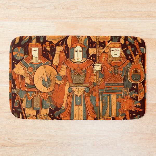 Item preview, Warriors of the Ancients: Medieval Inca Soldier Pattern designed and sold by SweetRepeat.