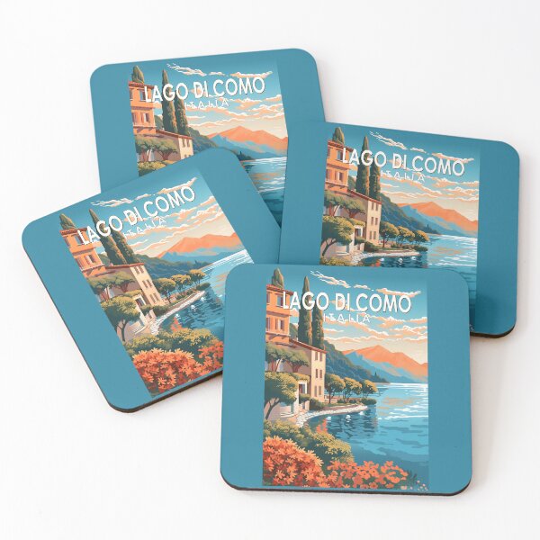 Item preview, Lago di Como Italia Travel Art Vintage designed and sold by KrisSidDesigns.