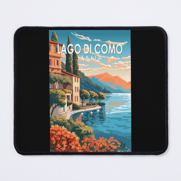 Item preview, Lago di Como Italia Travel Art Vintage designed and sold by KrisSidDesigns.