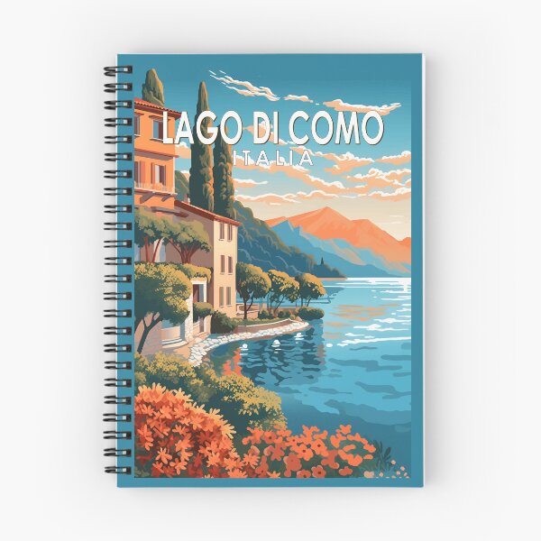 Item preview, Lago di Como Italia Travel Art Vintage designed and sold by KrisSidDesigns.