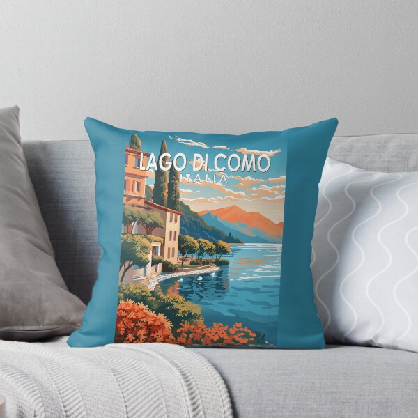 Item preview, Lago di Como Italia Travel Art Vintage designed and sold by KrisSidDesigns.
