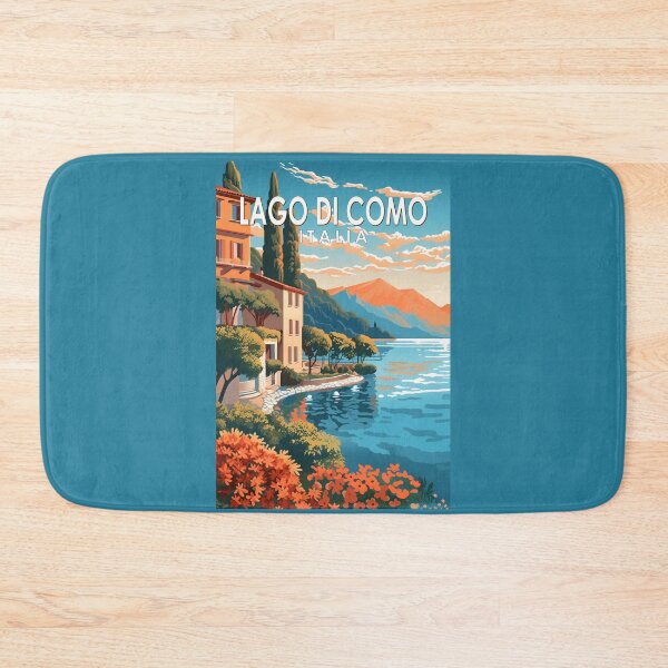Item preview, Lago di Como Italia Travel Art Vintage designed and sold by KrisSidDesigns.