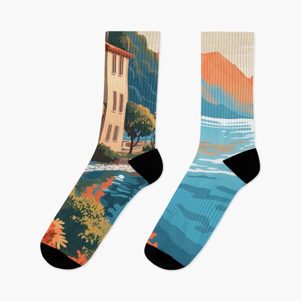 Item preview, Lago di Como Italia Travel Art Vintage designed and sold by KrisSidDesigns.