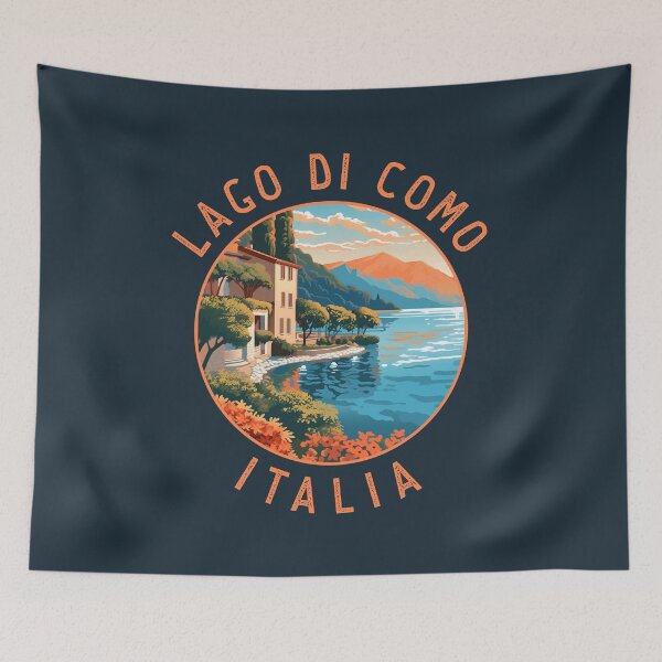 Item preview, Lago di Como Italia Distressed Circle designed and sold by KrisSidDesigns.