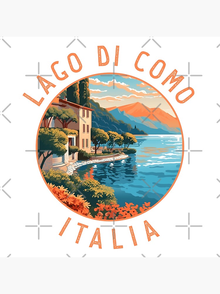 Lago di Como Italia Distressed Circle Poster for Sale by KrisSidDesigns