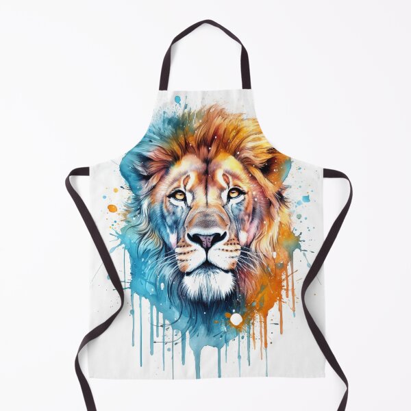 Item preview, Lion Watercolor Art designed and sold by AquarelleAvenue.