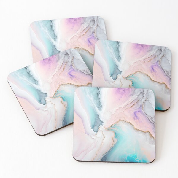 Item preview, Liquid abstract marble painting background print with a rose blue-gray gold glitter texture.. designed and sold by anytka.