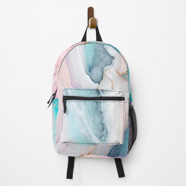 Item preview, Liquid abstract marble painting background print with a rose blue-gray gold glitter texture.. designed and sold by anytka.