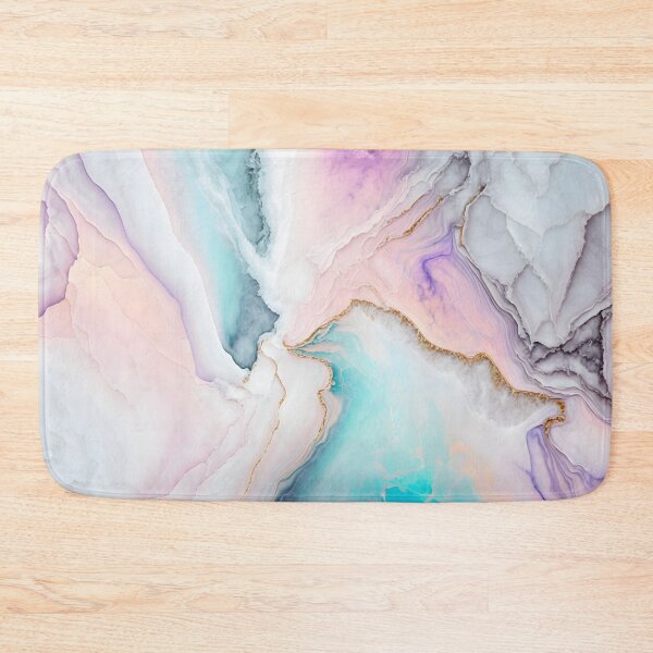 Item preview, Liquid abstract marble painting background print with a rose blue-gray gold glitter texture.. designed and sold by anytka.