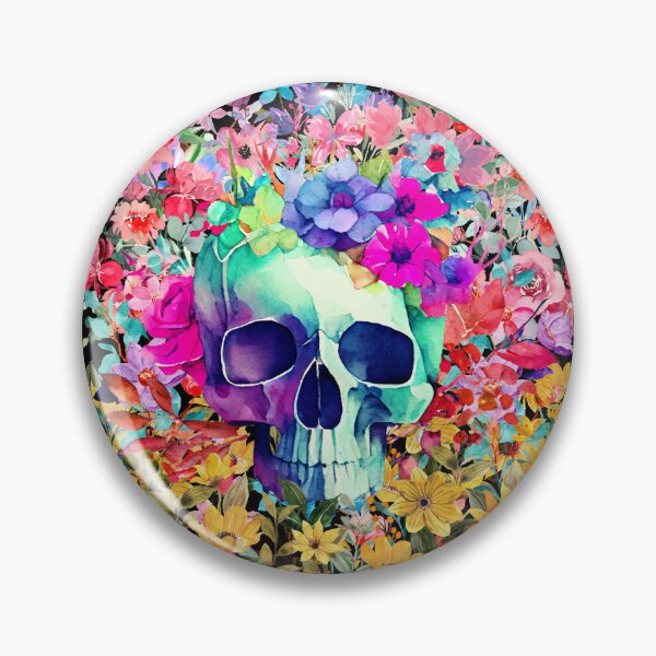 Artikelvorschau, Schädel in einem Blumenfeld entworfen und verkauft von InfernalDesign.