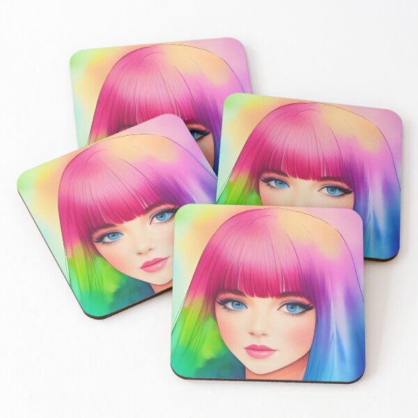 Item preview, Watercolor Dreams - Portrait of a Blue-Eyed Beauty designed and sold by masabo.