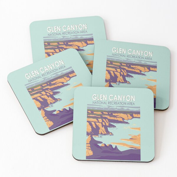 Item preview, Glen Canyon Lake Powell Travel Art Vintage designed and sold by KrisSidDesigns.