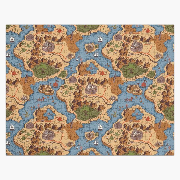 Fantasy Map in Colour Jigsaw Puzzle