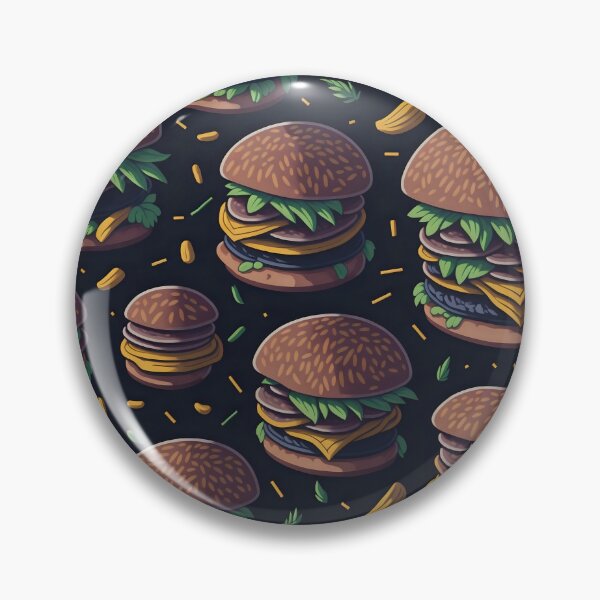 Item preview, Burger Lover's Vector Art Repetitive Pattern designed and sold by CinEmmaDesign.