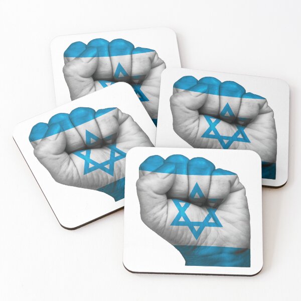 Artikelvorschau, Israelische Flagge auf einer Faust entworfen und verkauft von Boudavid.