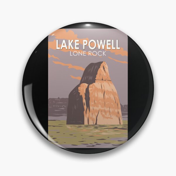 Item preview, Lake Powell Lone Rock Travel Art Vintage designed and sold by KrisSidDesigns.