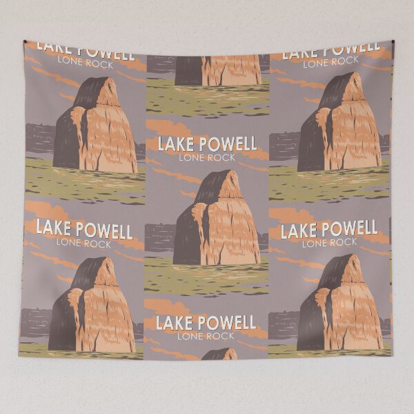 Item preview, Lake Powell Lone Rock Travel Art Vintage designed and sold by KrisSidDesigns.