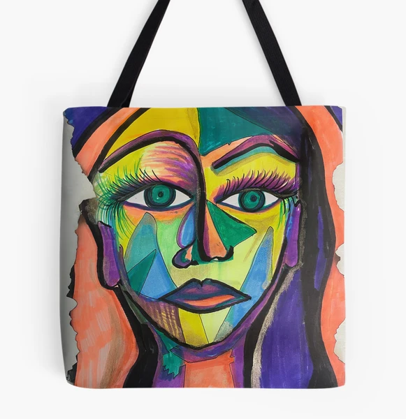Art Tote Bag, Abstract Art Tote Bag, Abstract Poured Art Tote Bag, Friend  Gift, Gift for Her, Colorful Abstract Art Tote, Unique Tote Bag 