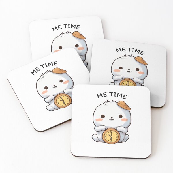 Item preview, Me Time Cute Sticker with White Character designed and sold by TekunawArt.