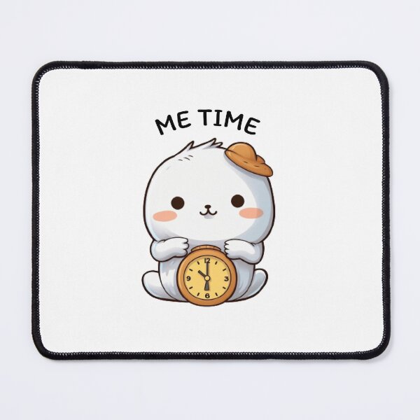 Item preview, Me Time Cute Sticker with White Character designed and sold by TekunawArt.