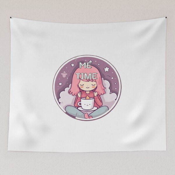 Item preview, Me Time Cute Sticker Relaxing Time designed and sold by TekunawArt.