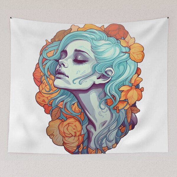 Item preview, Floral Beauty: Stunning Girl with Nature Background designed and sold by Alex Nica.
