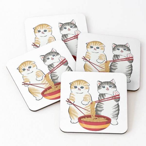 Item preview, Cats Eating Ramen Noodles designed and sold by LivingTheDream7.