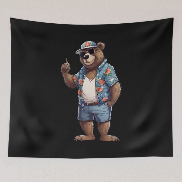 Item preview, Bear in summer outfit designed and sold by hamishby.
