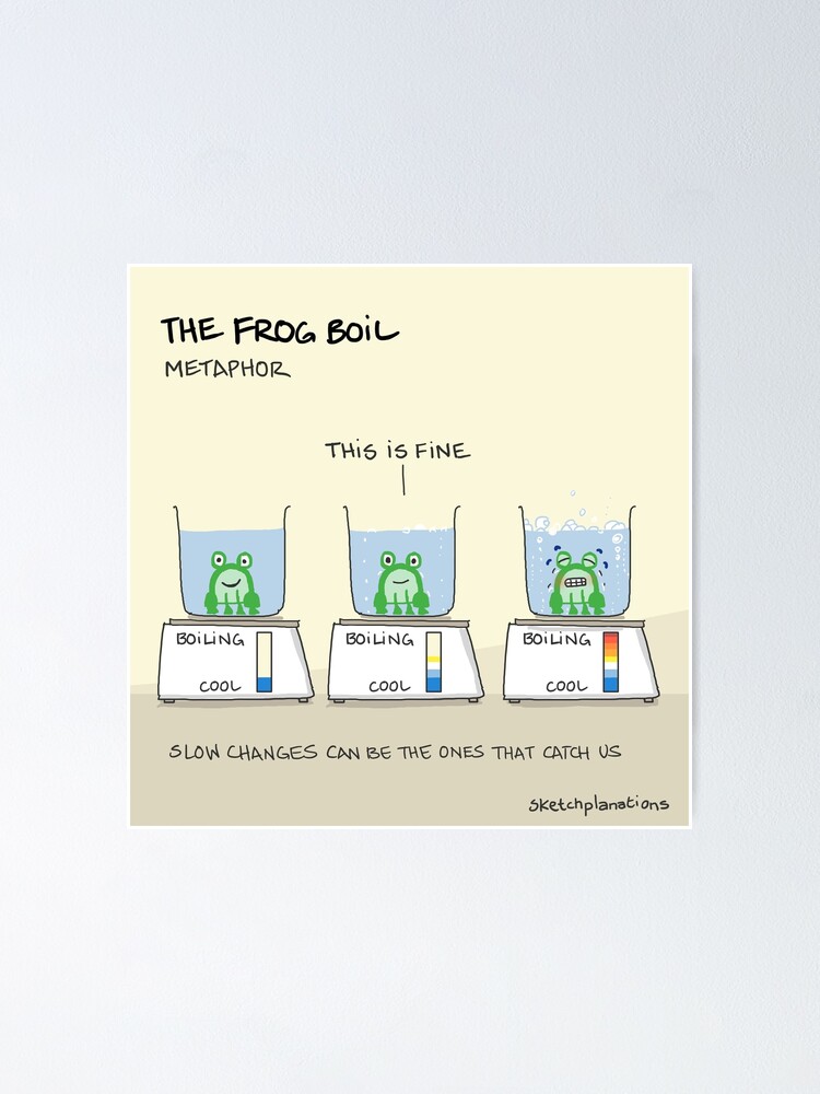Thumbnail 2 of 3, Poster, The frog boil metaphor designed and sold by sketchplanator.
