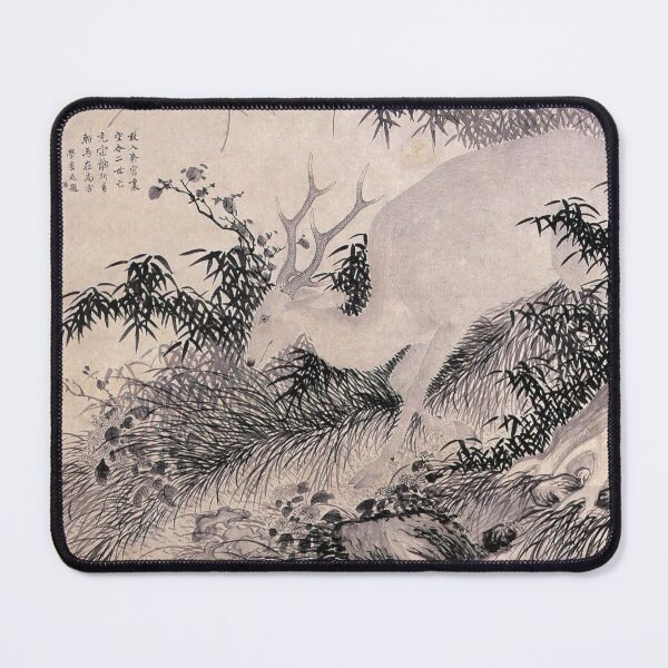 Item preview, Korean Painting Minhwa Deep Mountain Reishi Mushroom and Deer designed and sold by tangerinemars.