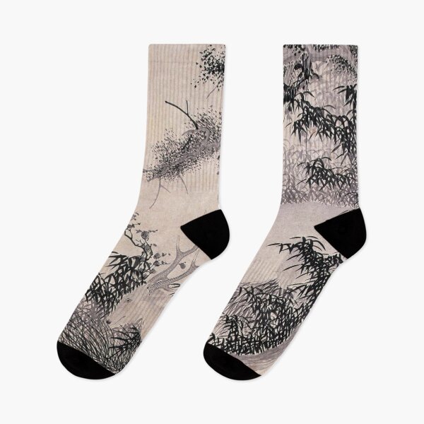 Item preview, Korean Painting Minhwa Deep Mountain Reishi Mushroom and Deer designed and sold by tangerinemars.