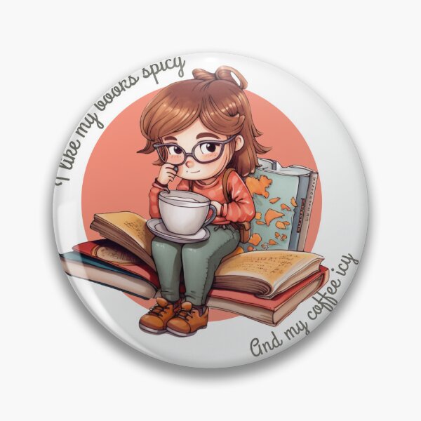 Item preview, I like my books spicy and my coffee icy sticker  designed and sold by DigitalNikStore.