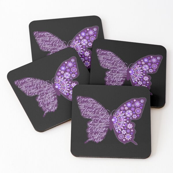 Item preview, Purple Believe & Trust Butterfly Inspirational Quote designed and sold by tamdevo1.