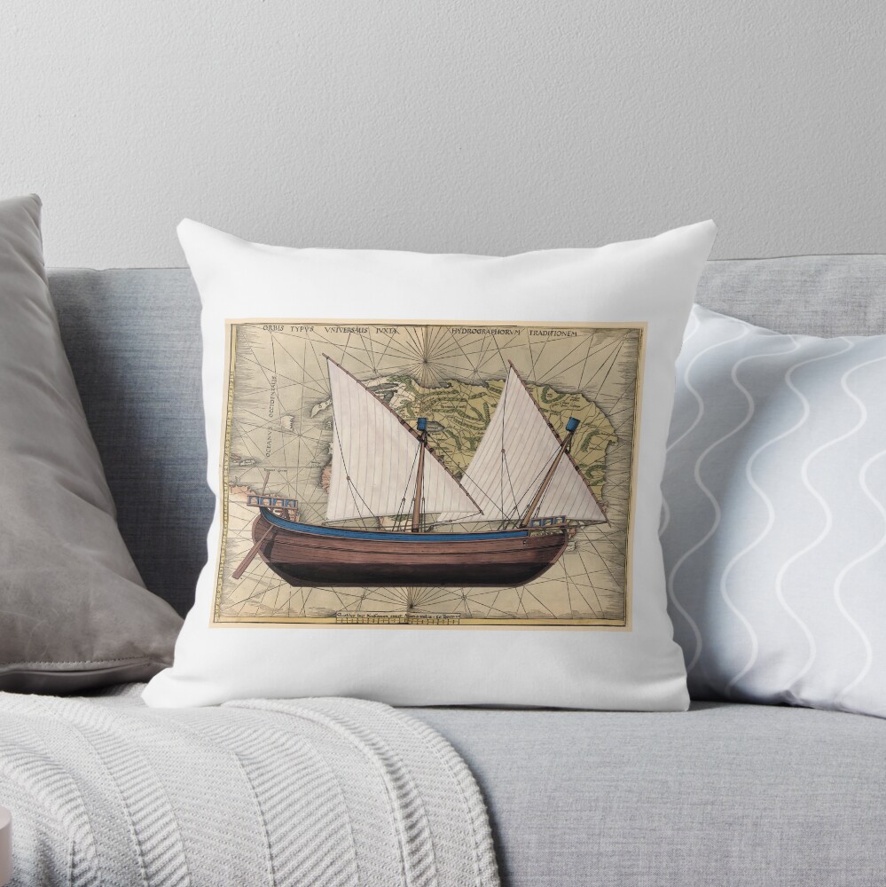 Potscard - Trade Nava Throw Pillow