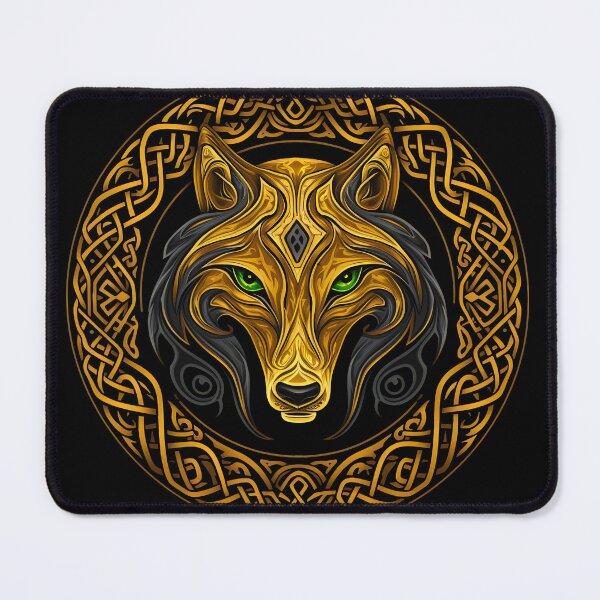 Item preview, Celtic art wolf illustration designed and sold by Paul Fleet.