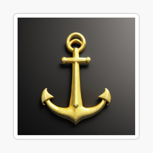 anchor gold Sticker