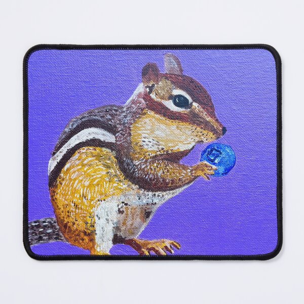 Item preview, cute chipmunk + blueberry designed and sold by animatedAnn.