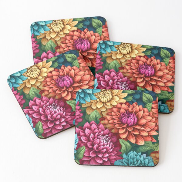 Item preview, Dahlias Pattern 2 designed and sold by BloomBoutiqueTs.