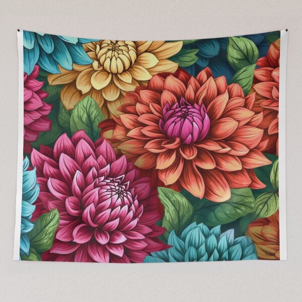 Item preview, Dahlias Pattern 2 designed and sold by BloomBoutiqueTs.