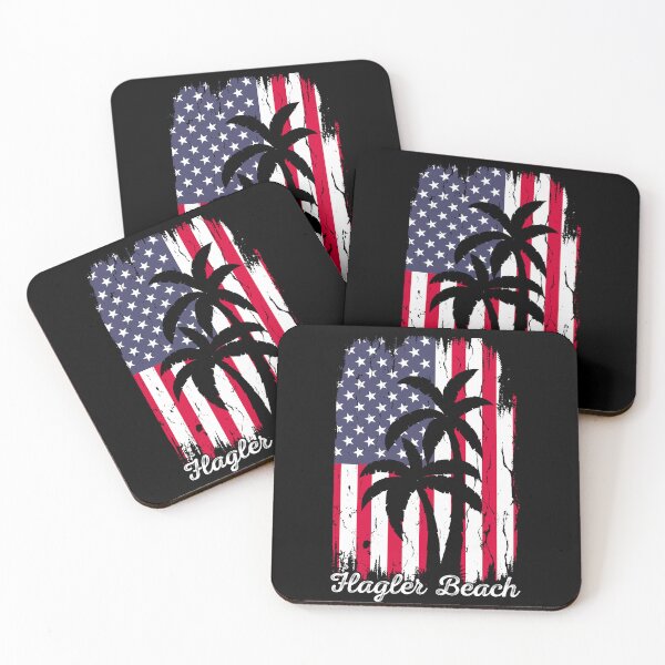Item preview, Flagler Beach - Patriotic American Flag Palm Trees designed and sold by teeteeworld.
